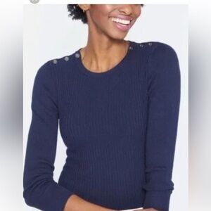 J. McLaughlin sea spray lapis blue Crew Neck Sweater